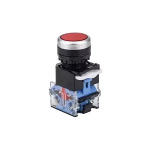 Blue Self Reset Start Control Button 22mm Diameter 10A Max. Current 1NO1NC Push Button Switch 220V ABS Industrial Use