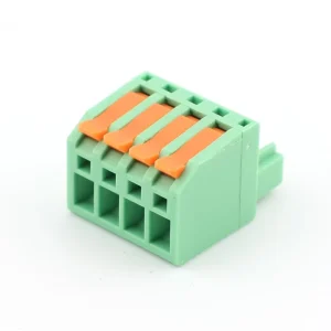 Brass 4P Splice Type Terminal Blocks 3.81mm Pluggable Free Hanging In-Line PCB