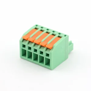 Brass 5P Splice Type 3.81mm Terminal Blocks Pluggable Free Hanging In-Line PCB
