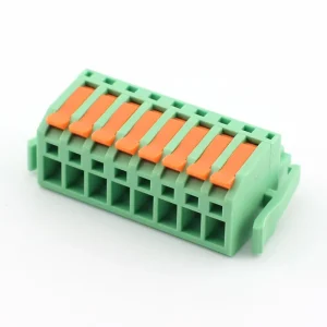 Brass 8P 3.5mm Plug-in Splice Terminal Blocks 300V 10A PCB Connectors