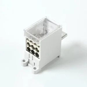 Brass FJ6G 100 1 in 6 out Screw Terminal Blocks for 100A 160A Circuit Breaker Switch Quick Wiring Terminal Block Connector