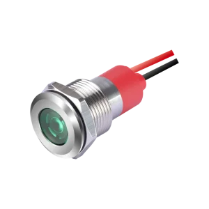 Brass Led Waterproof Signal Light 6mm 8mm 10mm 12mm 12V 24V Stainless Steel Wire 150mm Metal Pilot Indicator