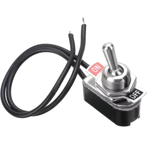 Button Rocker Switch With 13CM Wire KNS 1 12MM 2 Pin 2 Position Toggle Switch