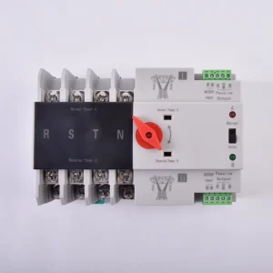 CB Class ATSE 125A 4P Three Phase Automatic Transfer Switch Passive Controller Dual Power DIN Rail Manual Auto I 0 II CE 10kA