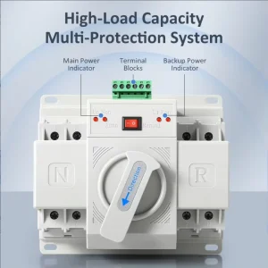 CB Grade 4P Three Phase Mini ATS Automatic Transfer Switch Dual Source Auto Manual Power Changeover Switch Remote Signal