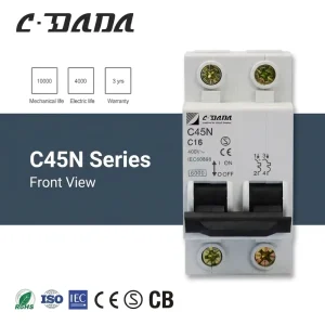 CDADA C45 Circuit Breaker Manufacturers 1P 2P 3P 4P 6kA 1-63A Miniature Circuit Breaker