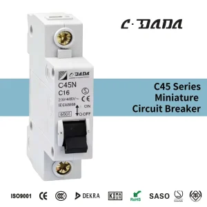 CDADA C45 MCB Professional Circuit Breaker Manufacturers 1P 2P 3P 4P 6kA 1 63A Miniature Circuit Breaker High Quality