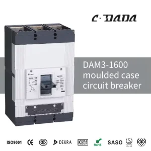 CDADA Molded case Circuit Breaker DAM3 1600 Compact Circuit Breaker 1000 1600A Thermal Magnetic Adjustable MCCB 0.7 1In