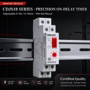 CDJS18 Miniature Time Relay On Delay Twin Timer With CE CB Approval Single Function Electronic Timer