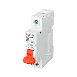 CE CB Certified 6kA 1P Miniature Circuit Breaker (MCB) PA66 DIN Rail for Residential Single Phase Power Distribution Protection