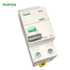 CE Certified 230V 63A Miniature Residual Current Circuit Breaker PA66 Material RCCB 6kA Breaking Capacity Surface
