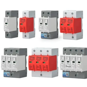 CE Certified AC Power Surge Suppressor 385V T2 Type Rated Voltage 40KA Lightning Protection Surge Protector Device