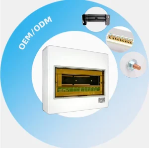 CE Certified IP30 Surface Mounted Power Distribution Box 100A 230 400V AC Cold Rolled Steel Static Plastic Coating Residential