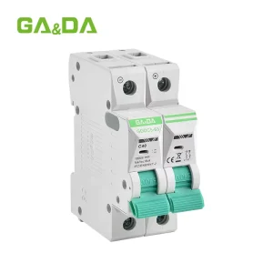 CE Certified Miniature Circuit Breaker 500V 2 Pole 32A Solar PV MCB 500V Rated Voltage 6KA Breaking Capacity Model