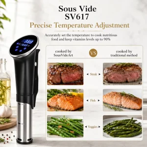 CE Certified Stainless Steel Vacuum Low Temperature Portable Slow Cooker Immersion Circulator 8-15L Class Energy Efficient