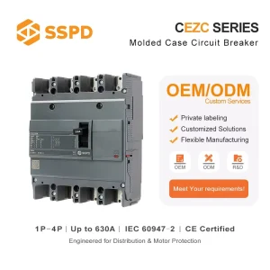 CEZC 250 4P 300 Amps AC Circuit Breaker Moulded Case 220V 380V MCCB 4P 250A for Dealer Trading Company OEM ODM Available