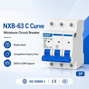 CH INT NXB 63 C Curve 1A 2A 3A 4A 6A 10A 16A 20A 25A 32A 40A 50A 63A Circuit Breaker with Short Circuit Protection