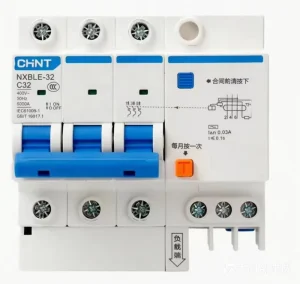 CHINT High Quality NXBLE 32 4P C 16 32A Residual Current Operated Circuit Breakers (RCBO)