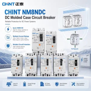 CHINT NM8NDC DC Molded Case Circuit Breaker 125A 250A 1000V for Solar PV System