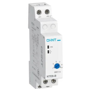 CHINT NTE8 DIN Rail Time Delay Relay 0.1s 480s Adjustable Timing 5A AC DC Voltage Multiple Delay Modes CE CB Certified Timer