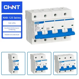 CHINT NXB 125 Series MCB 125 Amp Miniature Circuit Breaker 1P 2P 3P 4P 10kA High Breaking Capacity 240V 415V Industrial Switch