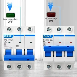 CHINT NXB 63 3P 6A C Curve Miniature Circuit Breaker 6kA 230V AC MCB for Overload Short Circuit Protection