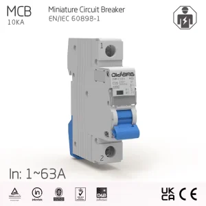 CHM13-63/1P 1P MCB 1-63A Miniature Circuit Breaker 10kA 18mm Din Rail Mount for Industrial Household Use Copper IEC