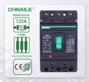 CHNAILE NLM1 125L 3300 MCCB Molded Case Circuit Breaker 125A 3P Thermal Magnetic 220V 35kA
