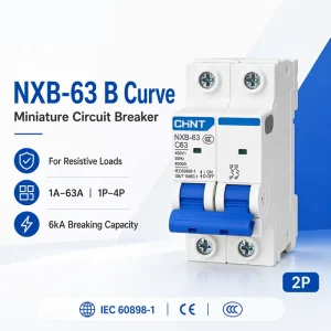 CHNT NXB 63 Series MCB 1A 2A 3A 4A 6A 10A 16A 20A 25A 32A 40A 50A 63A Miniature Circuit Breaker