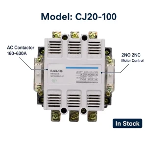 CJ20-100 AC Contactor 160-630A 2NO 2NC for Motor Control Industrial Switchgear Magnetic Starter Relay