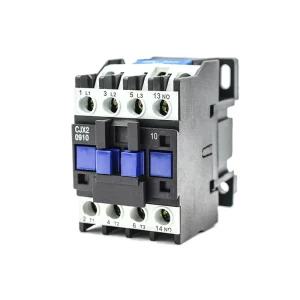 CJX2-0910 3-Phase 9A 220V/380V AC Contactor 50/60Hz DIN Rail Mount 1NO 0NC Silver Auxiliary Contact