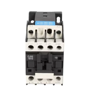 CJX2 18 AC Contactor 18A 3P Magnetic Motor Starter DIN Rail Mount 30S Silver Contact Riveting Point Industrial High Quality