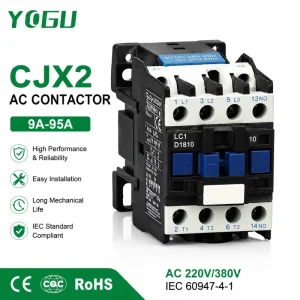 CJX2 Electrical Contactor LC1-D Replacement AC Magnetic Contactor for Pump Motor Control