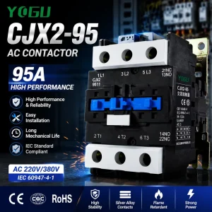 CJX2 Industrial Contactor for Heavy Load Motor Starting and Control Equipment