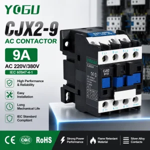 CJX2 Power Contactor for Motor Protection and Industrial Electrical Switching Applications
