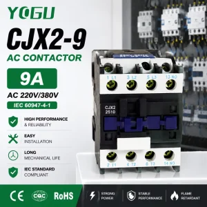 CJX2 Series AC Contactor Reliable Motor Control Component for Low Voltage Systems