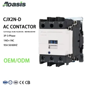 CJX2N-D95 LC1-D95 95A 380VAC 1NO+1NC 50/60Hz 3 Pole Three Phase Electric Magnetic Contactor