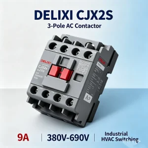 CJX2S Three Phase AC Magnetic Contactor 9A AC380 690V Multi Mount Type Industrial HVAC Electromagnetic Switch