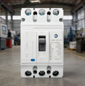 CM1 3 Pole 4 Pole AC MCCB 63A 100A 160A 125A 250A 400A 630A Molded Case Circuit Breaker 20KA Breaking Capacity