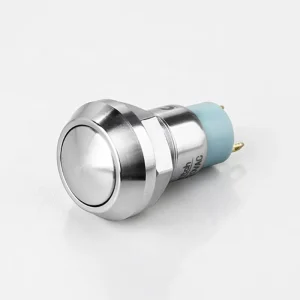 CMP 12mm Dia Metal Latching Push Button Switch Domed Button On Off Start Stop Switch
