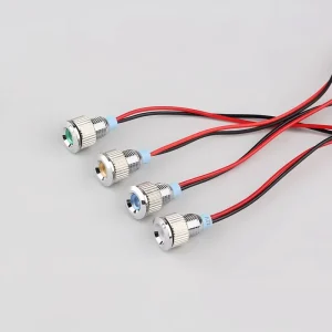 CMP 8mm Concave Head Stainless Steel or Chrome 2 Pin 12v or 24v LED Indicator Light