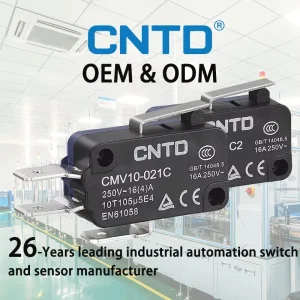 CMV10-021C Miniature Snap-Action Switch 10A 380V Mirco Switch with Ultra Short Back Strip CMV10-021C2