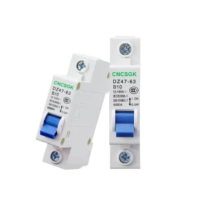 CNCSGK OEM DZ47 63 1P 2P 3P 4P MCB Breakers 6KA 1 63A AC DC CE Certified 12 100V Miniature Circuit Breakers