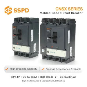 CNSX 3P 400A 630A SSPD Brand Moulded Case Circuit Breaker