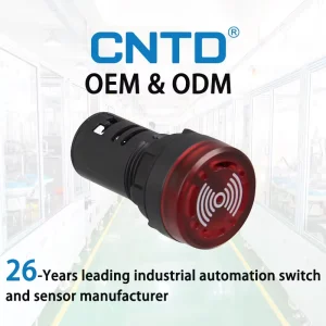CNTD 22mm Waterproof Industrial LED Indicator Light LD16-22M Buzzer Signal Lamp With 24v 380v 220v Voltage IP65