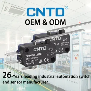 CNTD Brand New Product CMV10-051C Miniature Snap-Action Switch 10A 380V Micro Switch With Long Back Strip CMV10-051C2