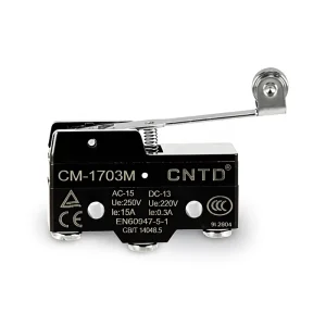 CNTD Changd Electric CM Micro Switch CM-1703M Limit Travel Self-resetting Long Handle Roller 15A 250V Industrial Switch