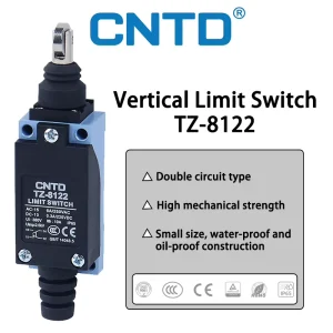 CNTD TZ 8122 Vertical Wheel Plunger Type Limit Switch IP65 Waterproof Travel Switch 10A 250VAC SPDT