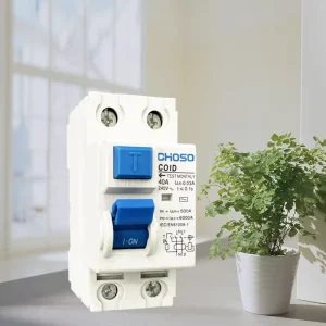 COID 63 CHOSO 40A 2P RCBO RCCB 240V 415V 1P+N 3P+N 4P Residual Current Circuit Breaker 4.5ka Current Protection RCD ELCB