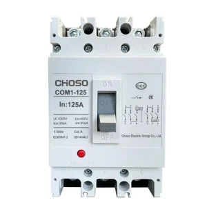 COM1-125 3P 100A CHOSO Customizable MCCB Air Switch Industrial AC Molded Case Circuit Breakers 35kA 400V